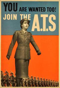 Original vintage World War Two poster - You are wanted too! Join the ATS - 1939
