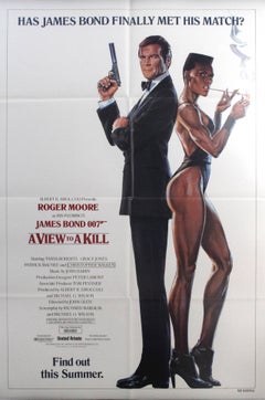 Original Vintage 007 James Bond Movie Poster - A View To A Kill - Roger Moore