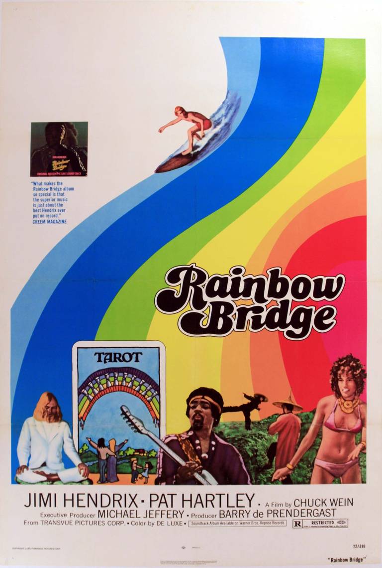 Unknown Print - Original vintage film poster released with a Jimi Hendrix album - Rainbow Bridge