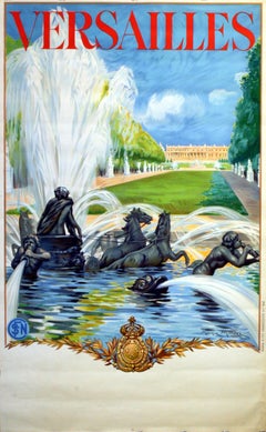 Original 1930s SNCF French Railways Poster - Versailles - By Maurice Milliere