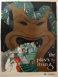 Original Vintage 1915 Theatre Poster For The YWCA Entitled The Play's The Thing