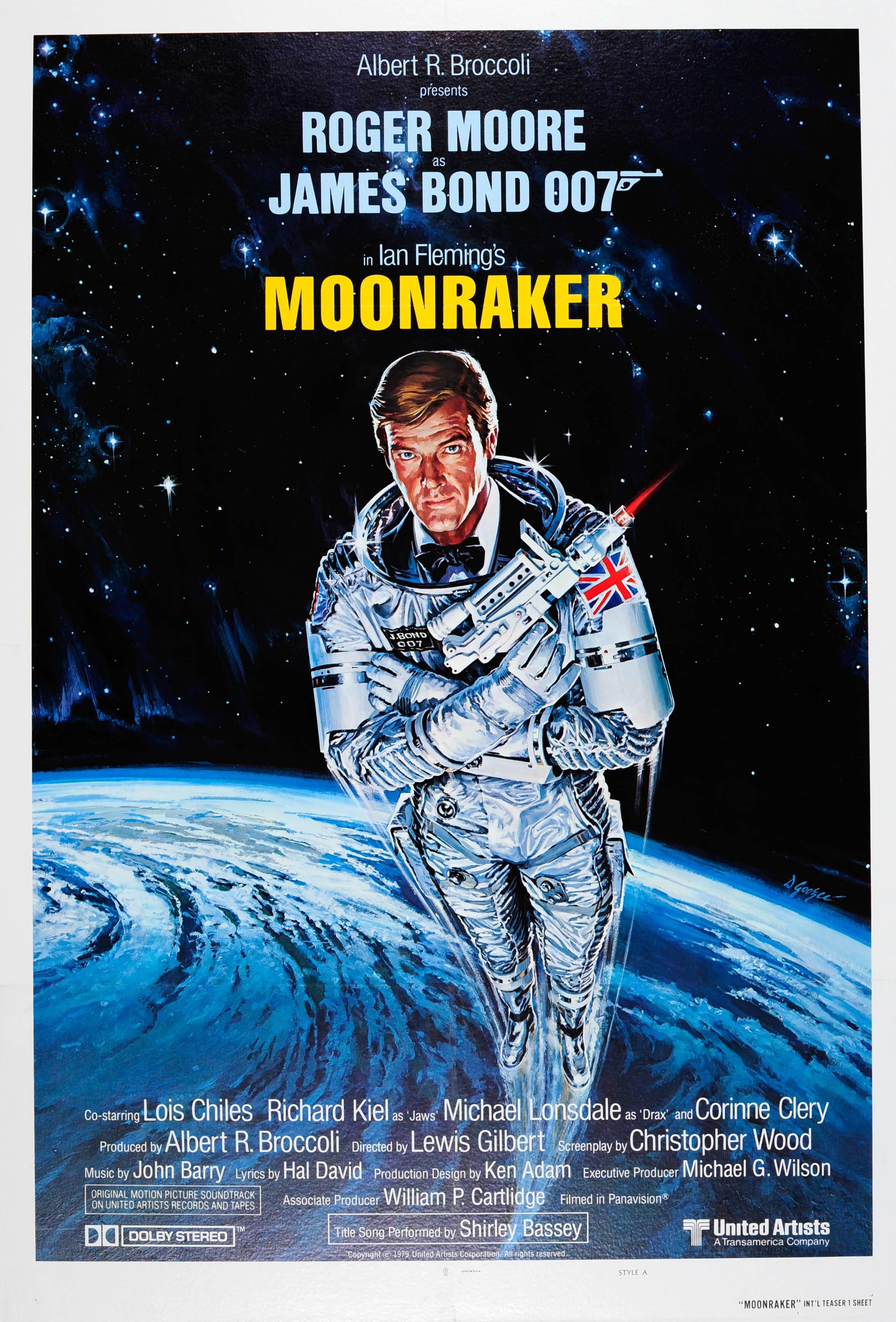 Dan Goozee Print - Original Vintage James Bond Poster By Daniel Goozee For the 007 Movie, Moonraker