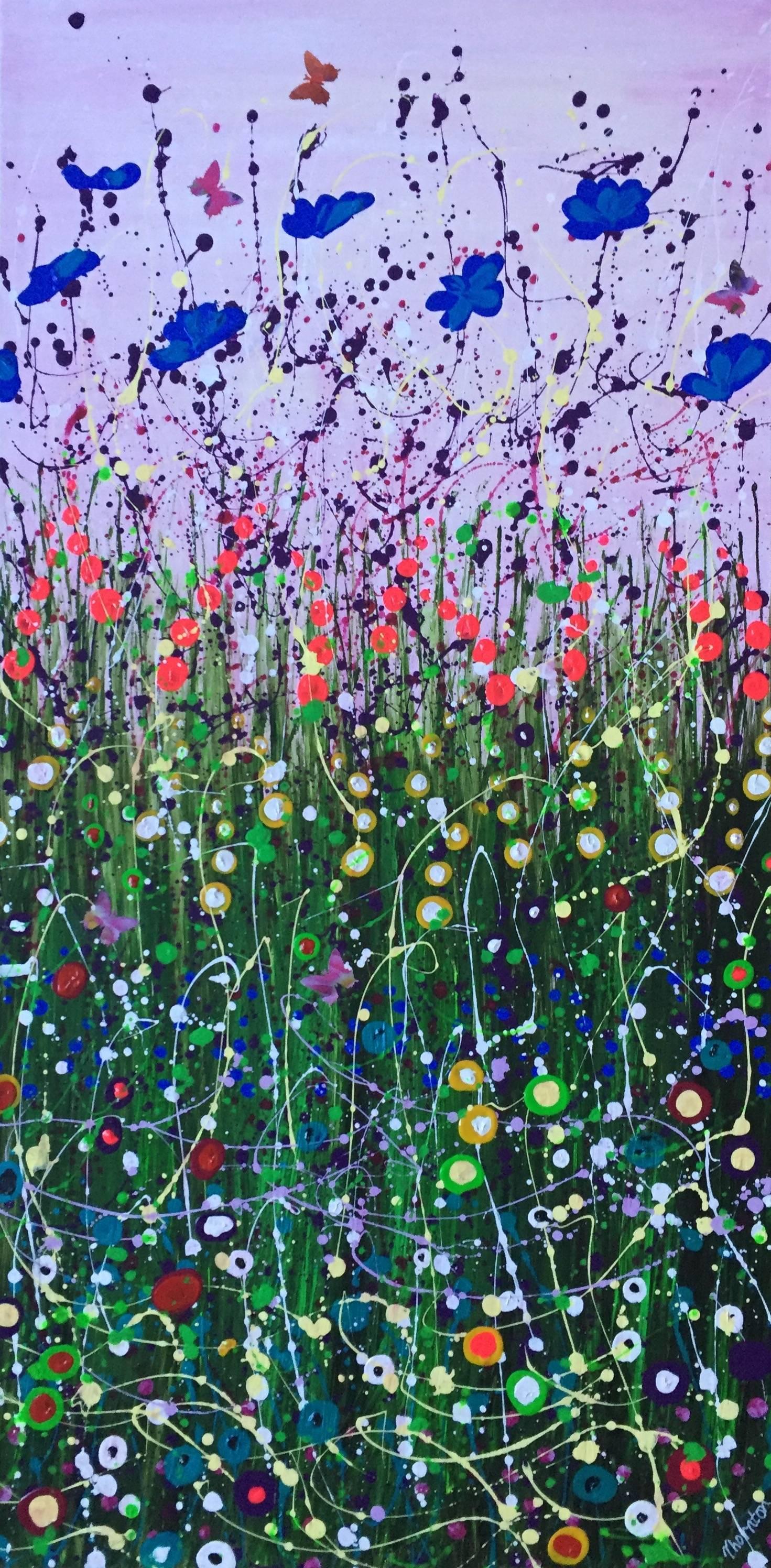 Tracey Thornton Abstract Painting - Hierarchy, Original, Acylic Paint on Canvas, levels of Flowers as in hierarchy.