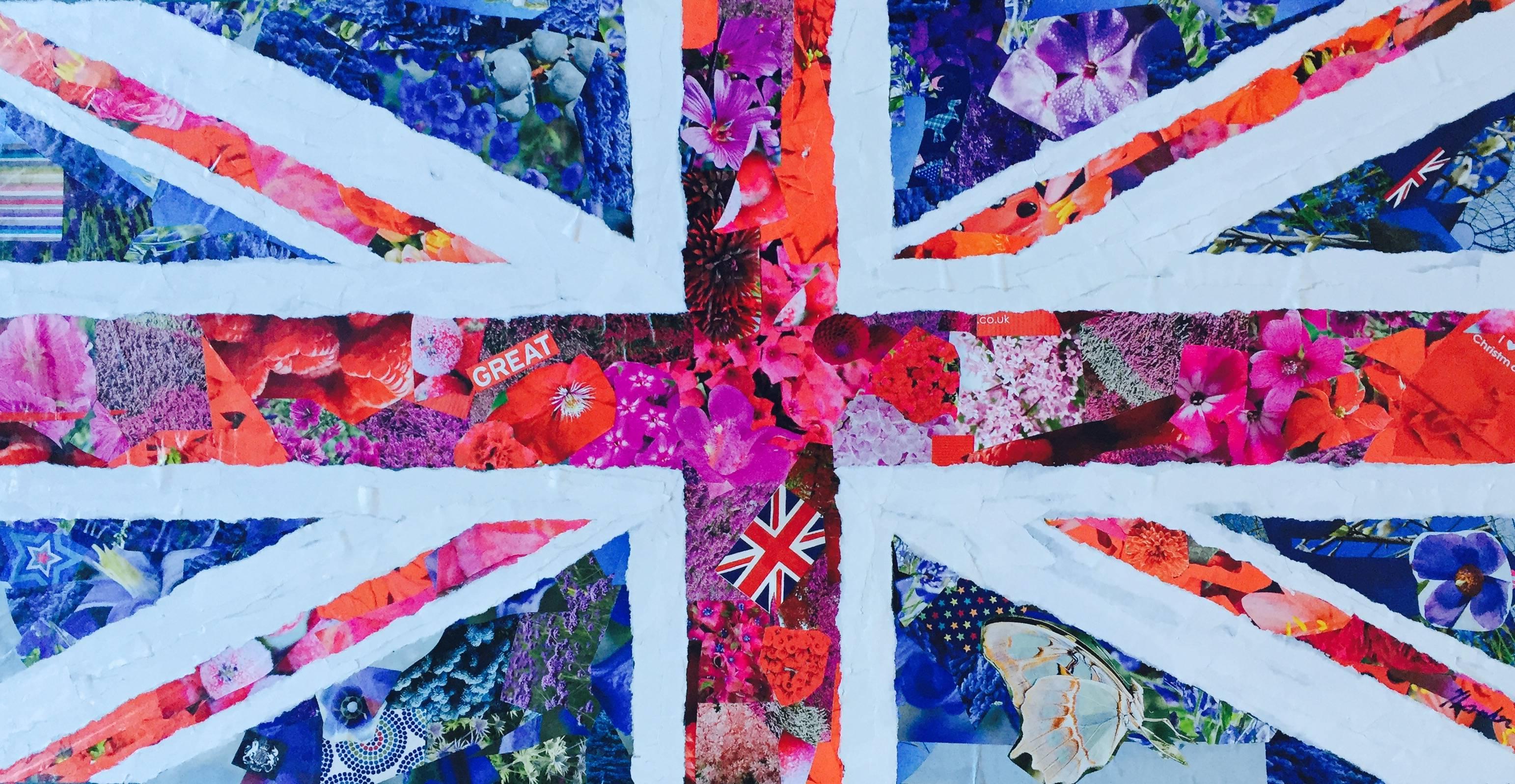 Healing A Nation, Recycled Paper, Collage, Flowers, Abstract, Personally Signed - Mixed Media Art by Tracey Thornton