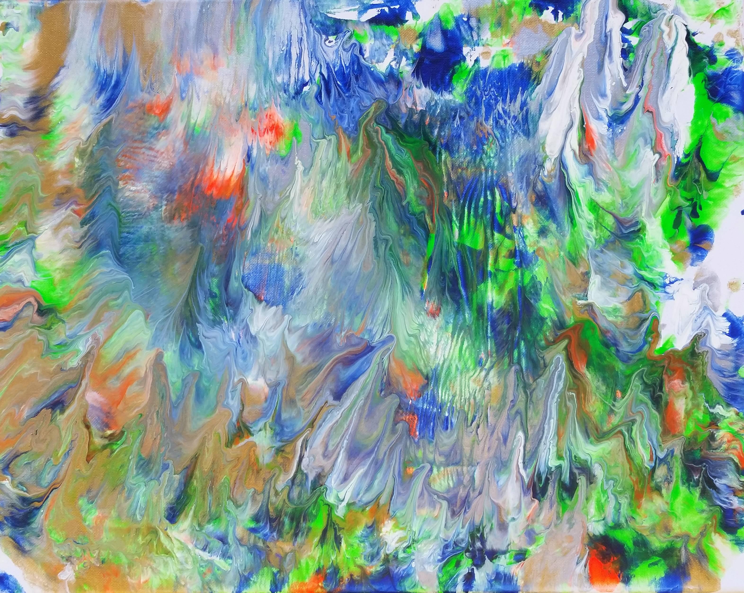 Alexandra Romano Abstract Painting - Psychedelic Sea