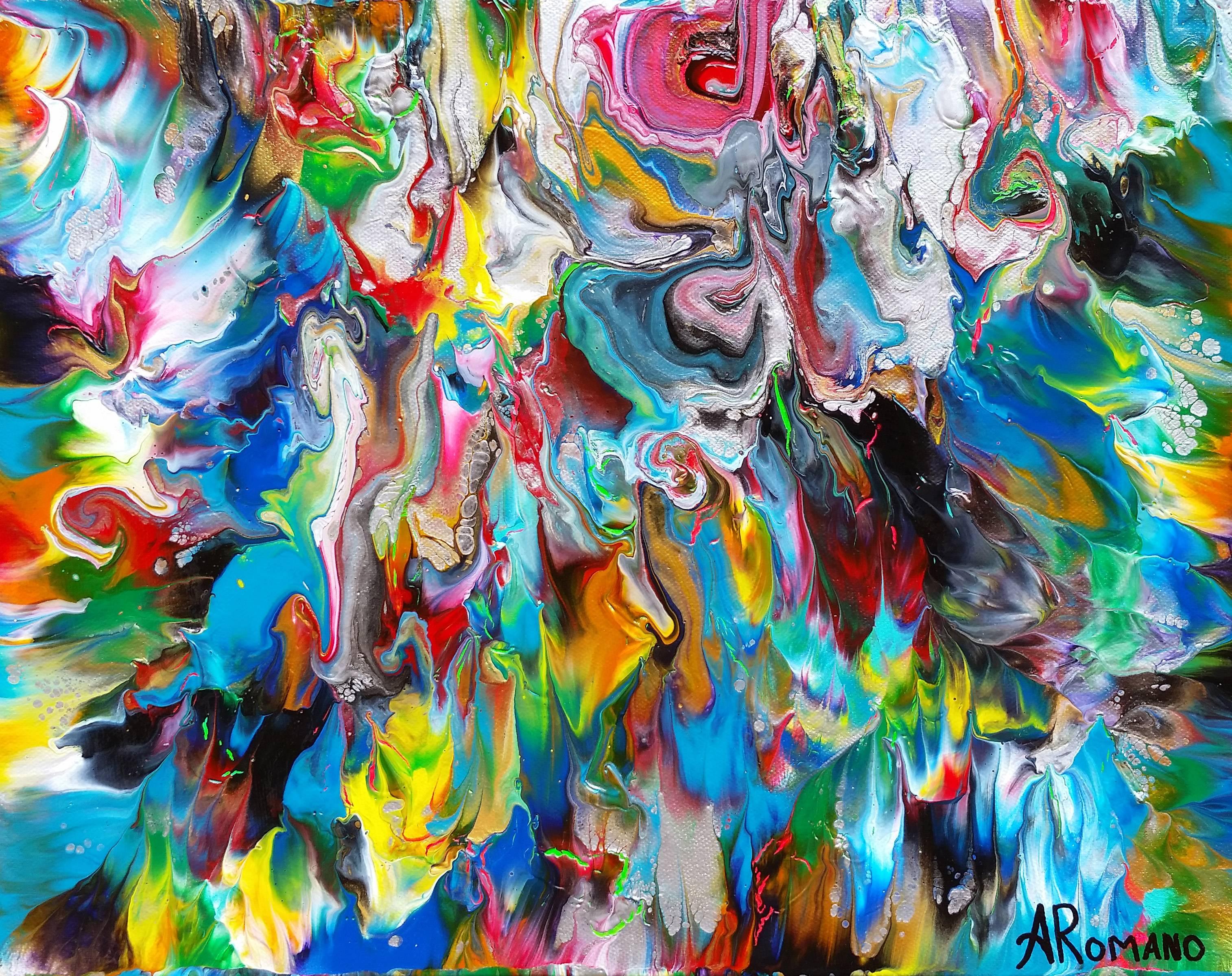 Alexandra Romano Abstract Painting - Psychedelic Garden