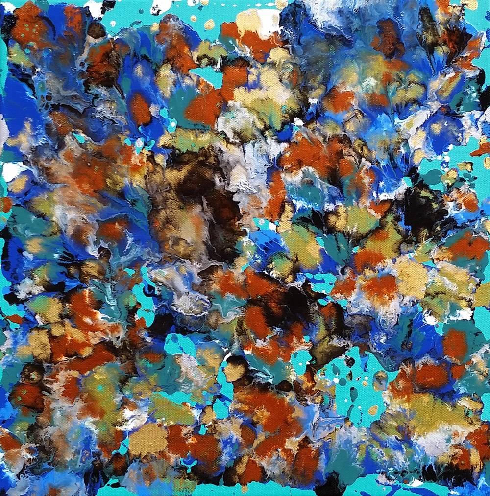 Alexandra Romano Abstract Painting - Fluid Ocean