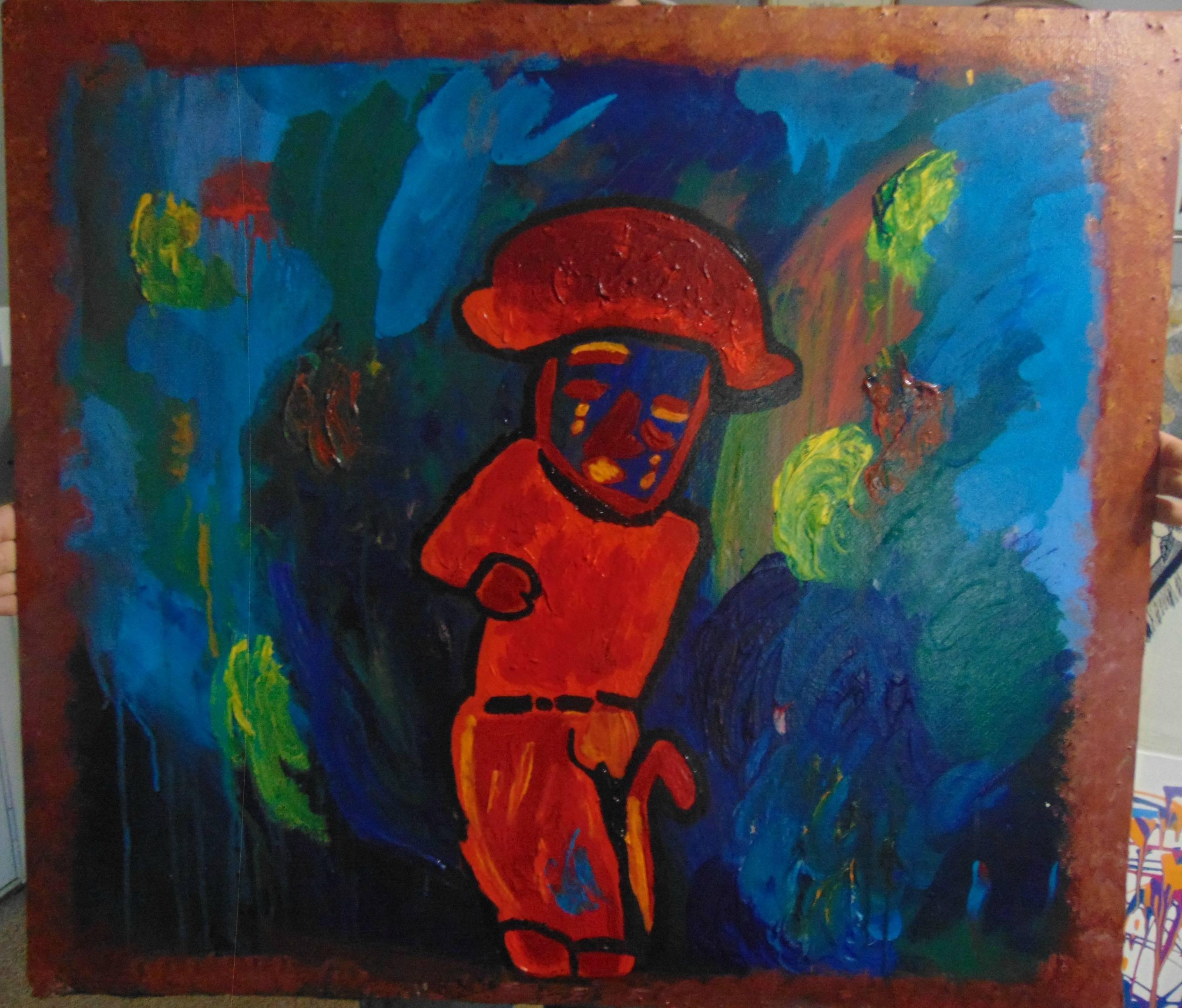 Alisa Rawls Abstract Painting - El Hombre Tihuano