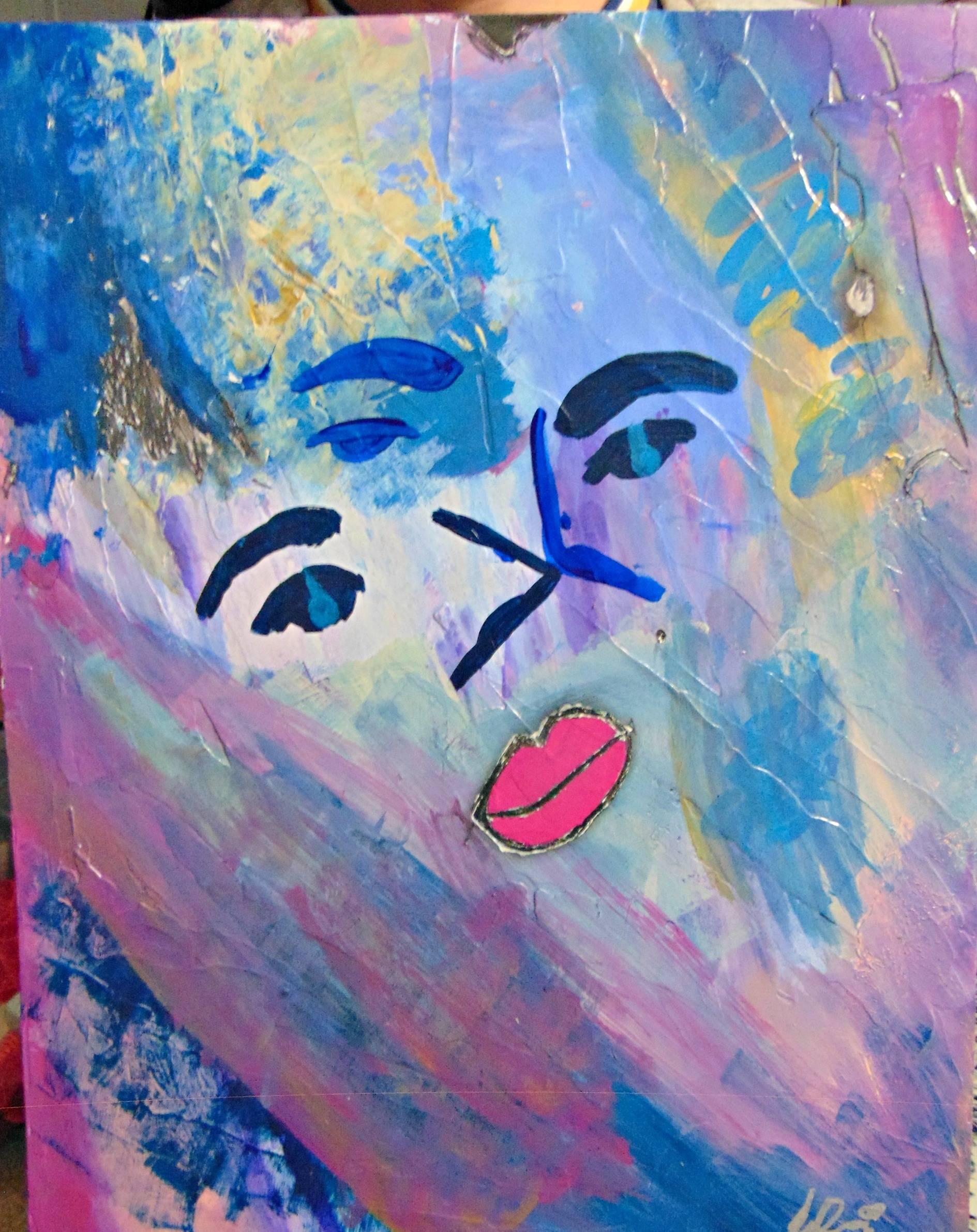 Alisa Rawls Abstract Painting - La Mujer Con Dos Caras