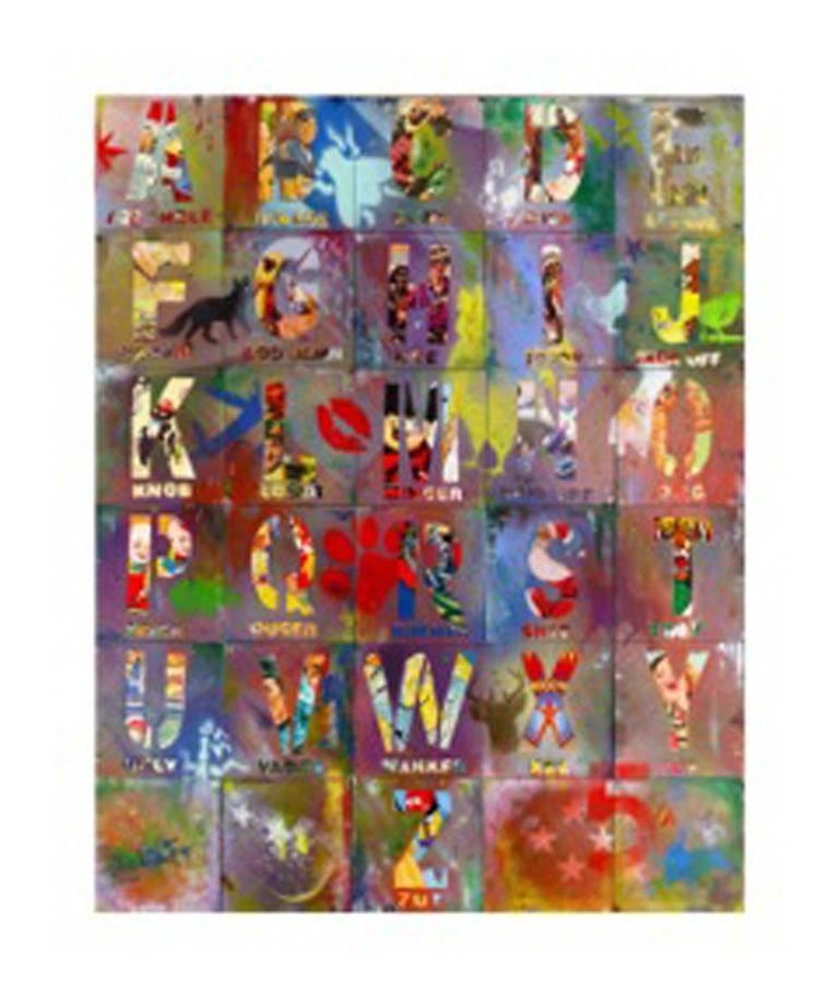 Jana Nicole AZ of Swear Words, Original, Board, Mixed Media,On