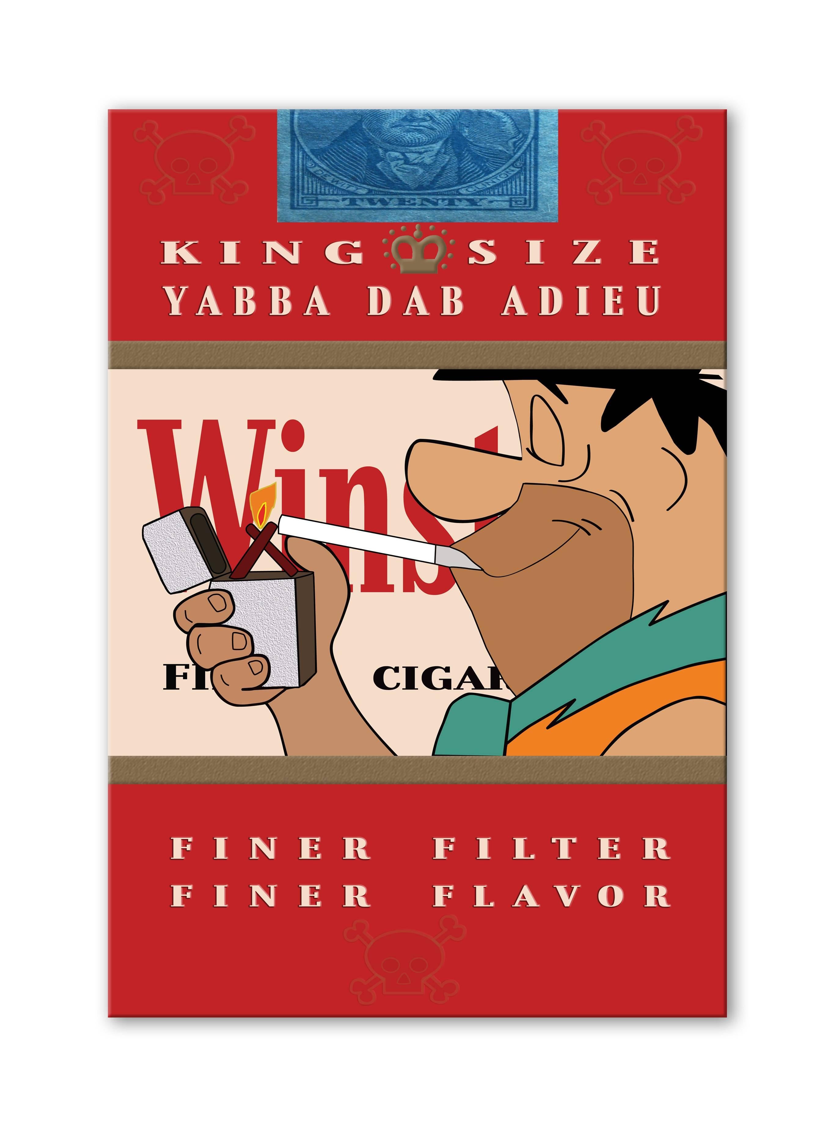YABBA DAB ADIEU 9 Limited Edition of 100, Winstons Cigarettes, hand embellished. - Art by Jana Nicole