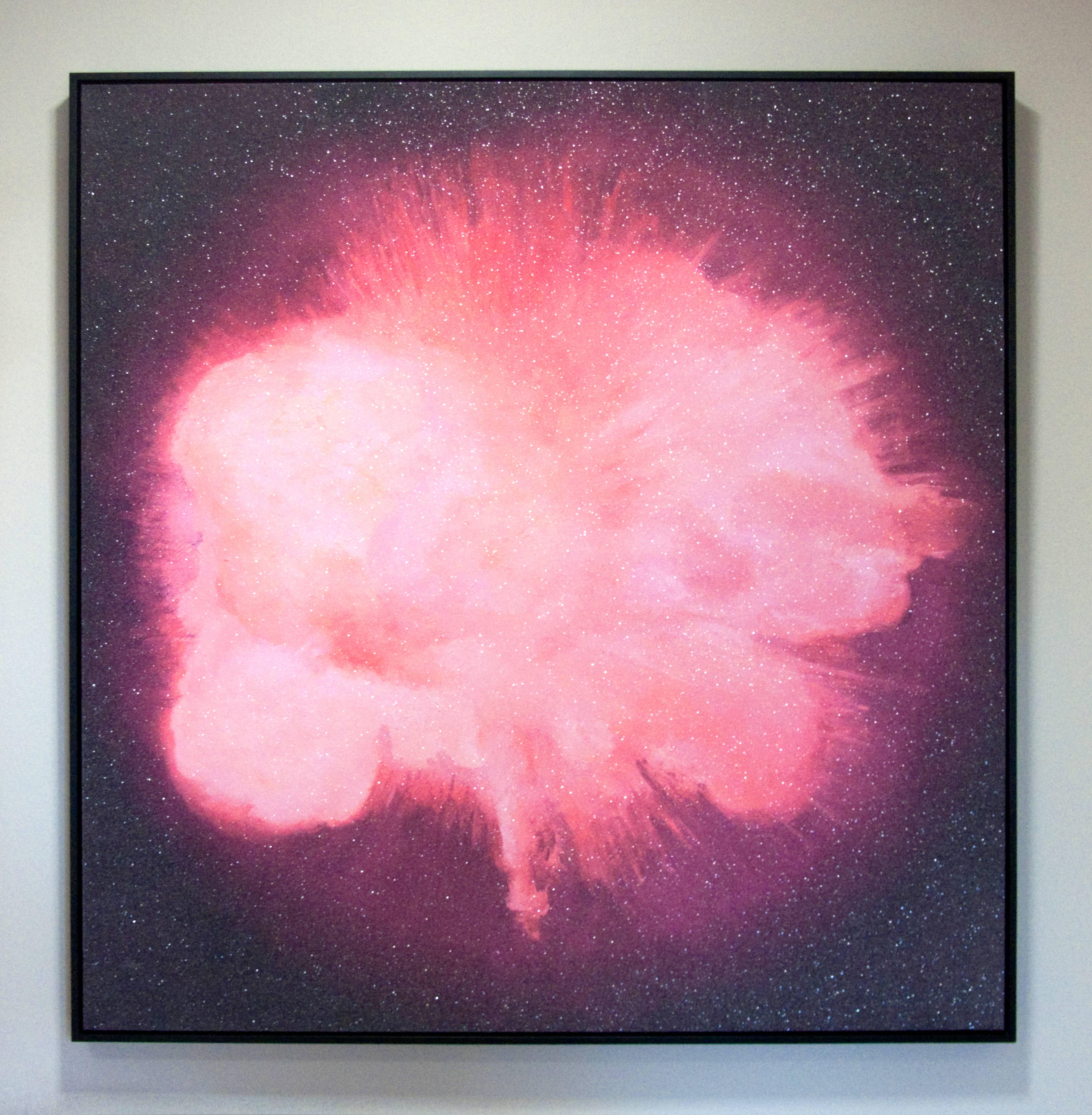 Christian Furr Abstract Painting - For my Mind would overflow with Tenderness - Jouissance, Rose Pink