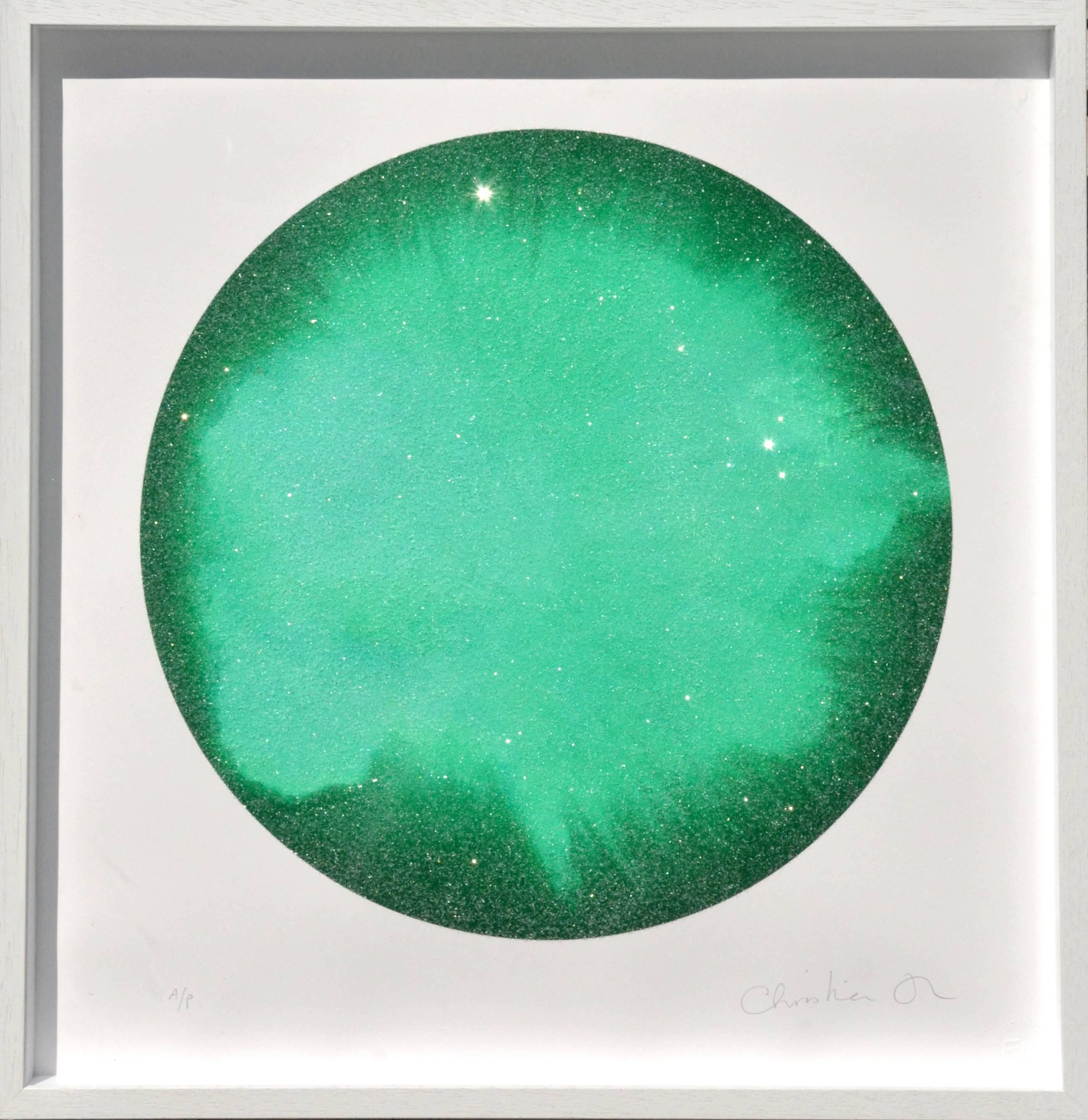 Christian Furr Abstract Print - O Love, O pure deep Love, be here, be now - Jouissance, Verdant Green