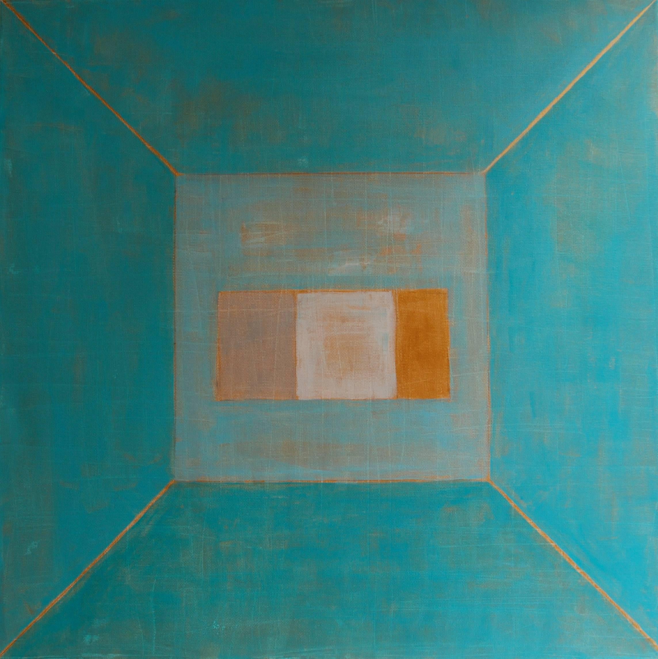 Johana Riegrová Abstract Painting – Ein geheimes Fenster 