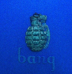 Bang Blue Original, Handcast, Resin from an Antique Grenade, Personally Signed