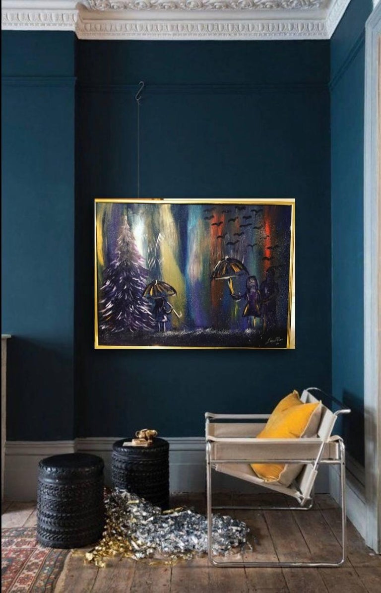 Alisa Rawls Family in Despair, Original, Acrylic Oil and Spray Paint