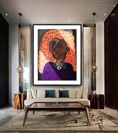 Ginger's Equation. Original. Acrylic Oil on Canvas, esoteric numbers Signed