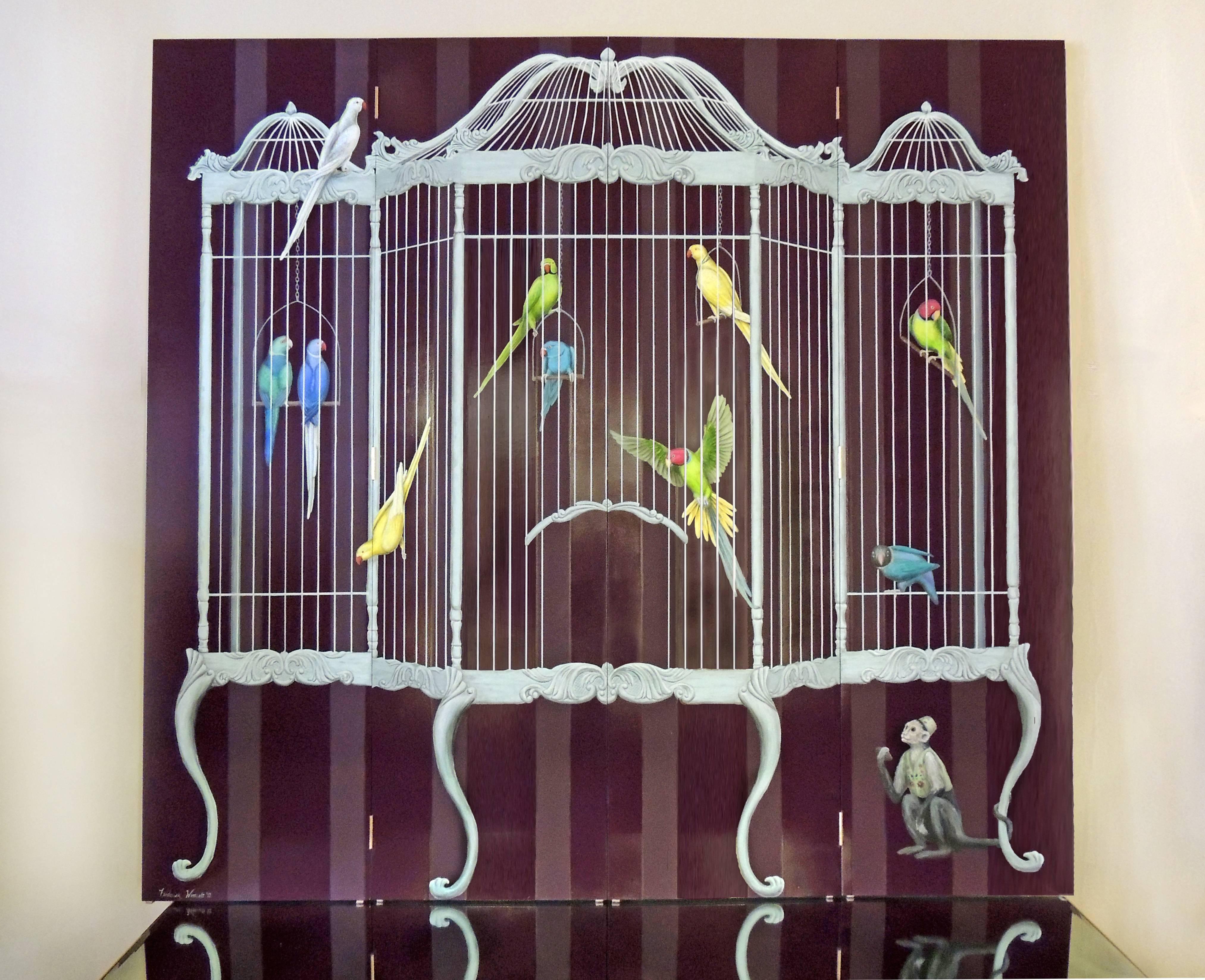 Freddie Wimsett Animal Painting - Allegory Screens