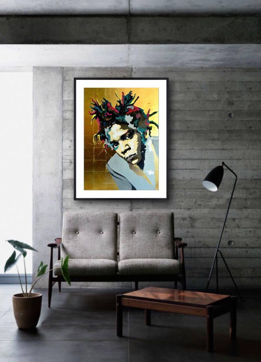 Basquiat (Reincarnation) - Contemporary Art by Oksana Tanasiv