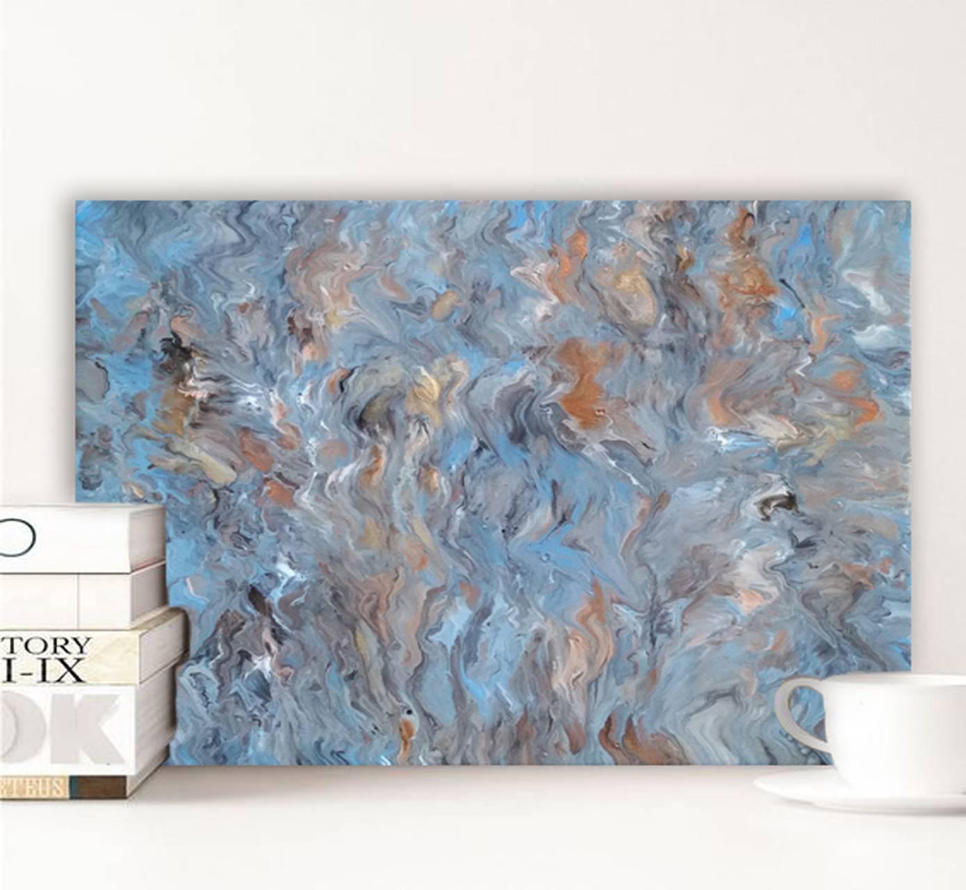 Blue Marble II - Painting by Alexandra Romano