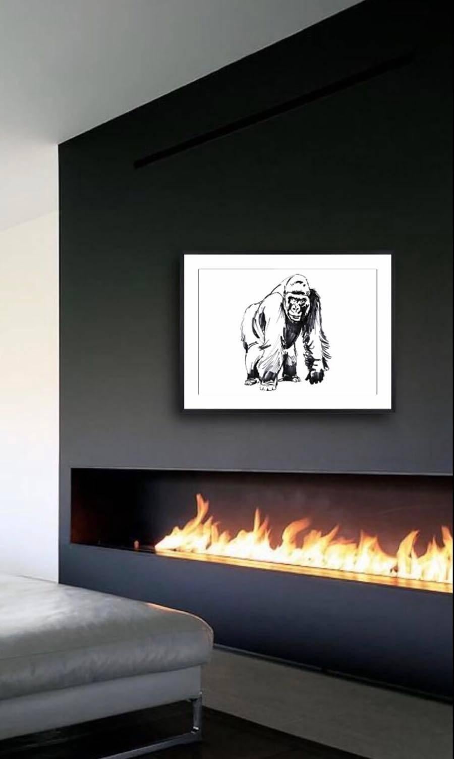 Love me Save Me, GORILLA; portion of proceeds benefit WWF, signed and dedicated - Art by Metin Salih