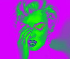 Imperfection Is Beauty IV. Artist Proof, Neon Purple Pink Green Diamond Dust .