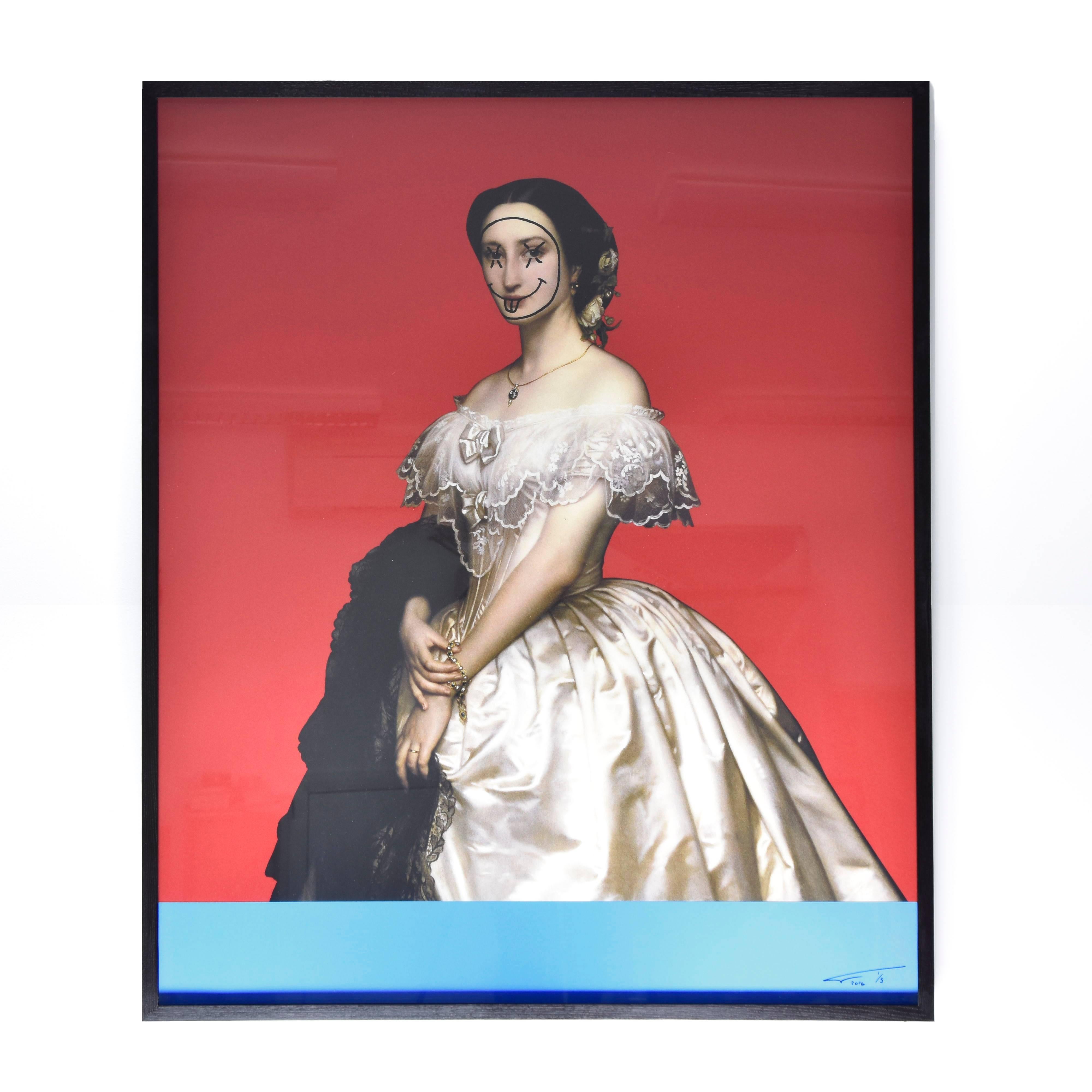 Magnus Gjoen Figurative Print - I'd Rather Be Happy Than Dignified (Lenticular)