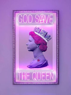 God Save The Queen, Original.Neon Handblown 21st  century Contemporary Massive