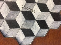 Mind Game Original, Collage, Escher-esque style, Individually hand cut, Good Art