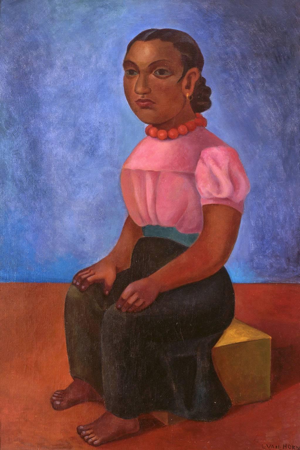 Lucretia Van Horn Figurative Painting - Seated Woman