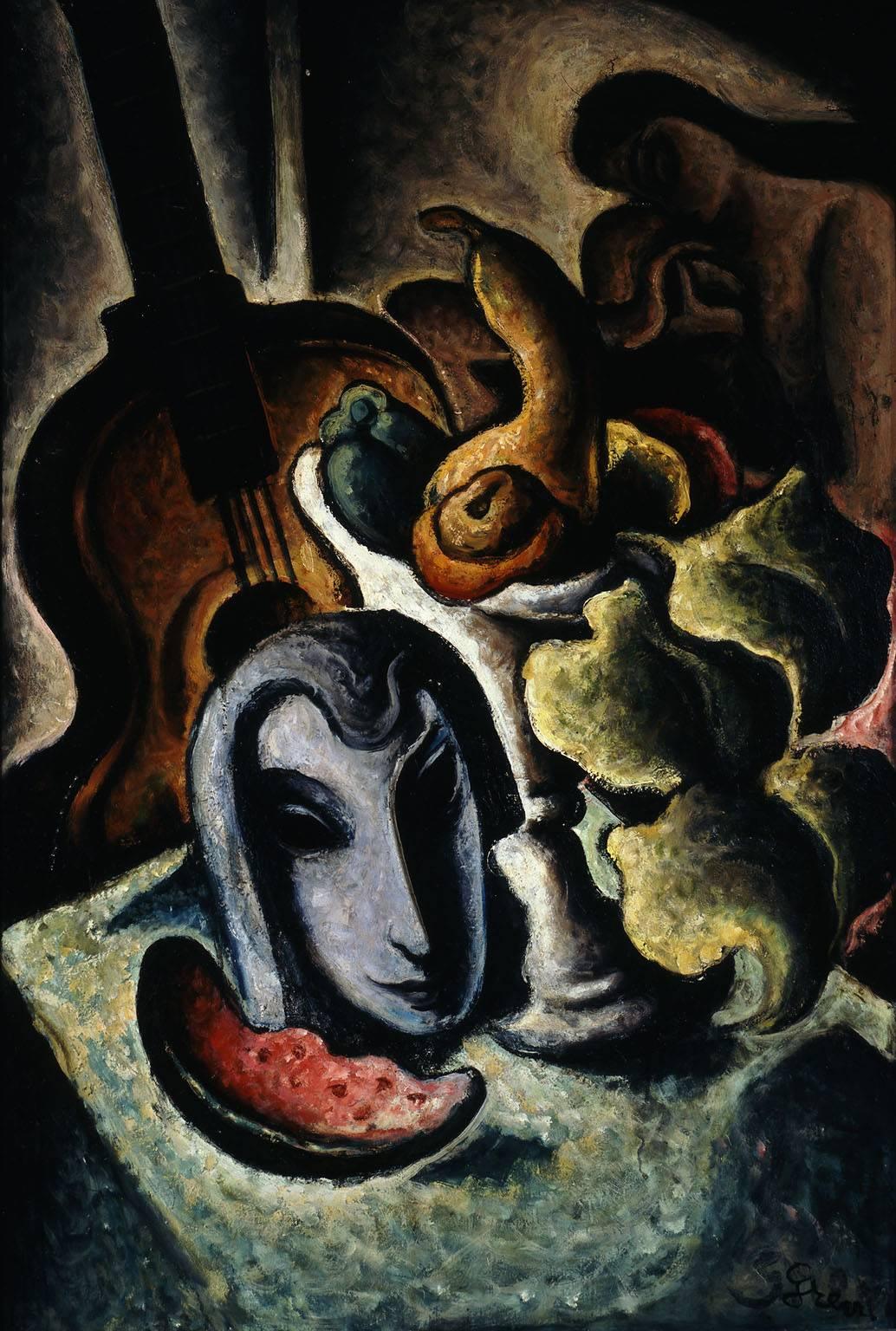 Nils Gren Still-Life Painting - The Blue Mask