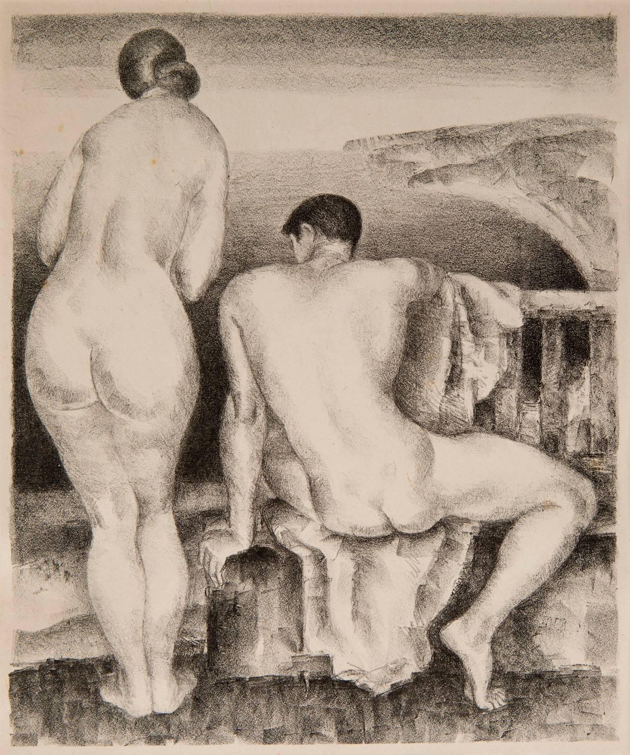 Mabel Alvarez Nude Print - Nudes Above the Sea