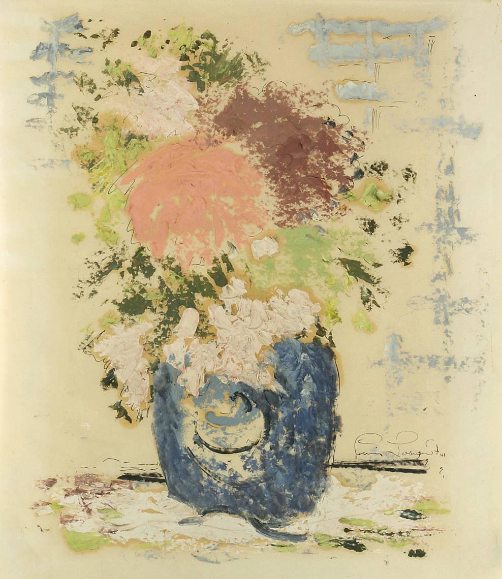Lucien Labaudt Still-Life Painting - Flowers in a Vase