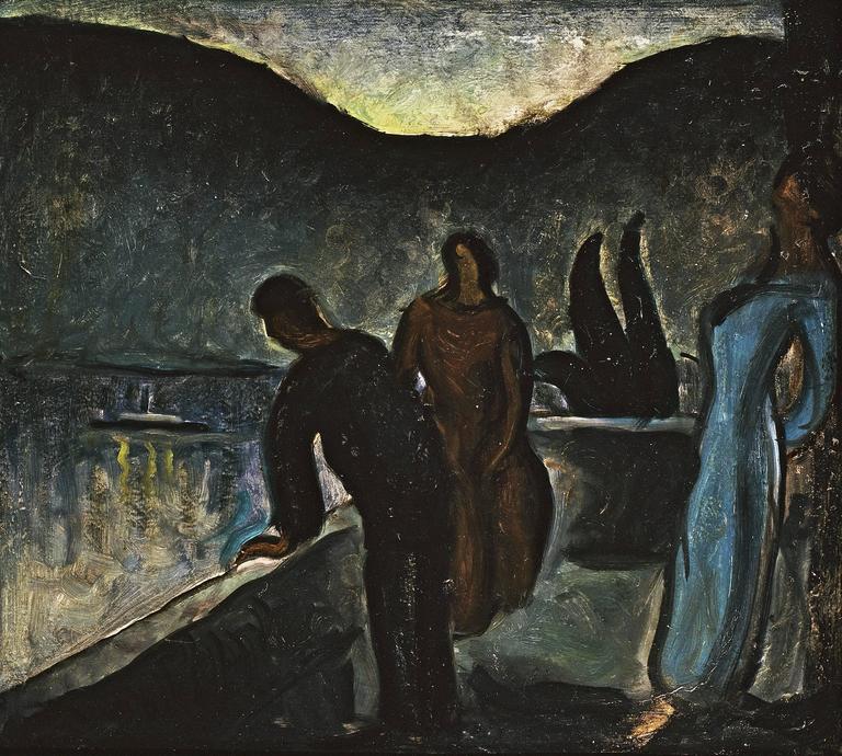 paintings with three figures