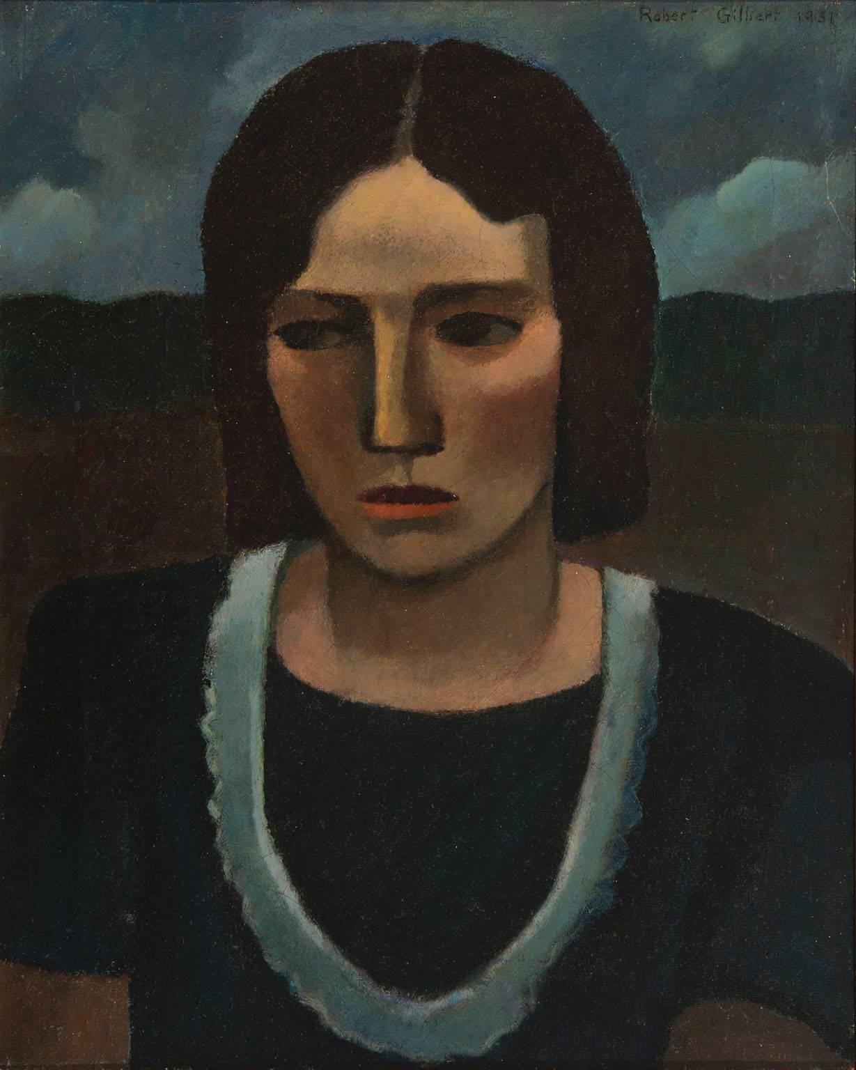 Robert Gilbert Portrait Painting - Portrait of a Woman