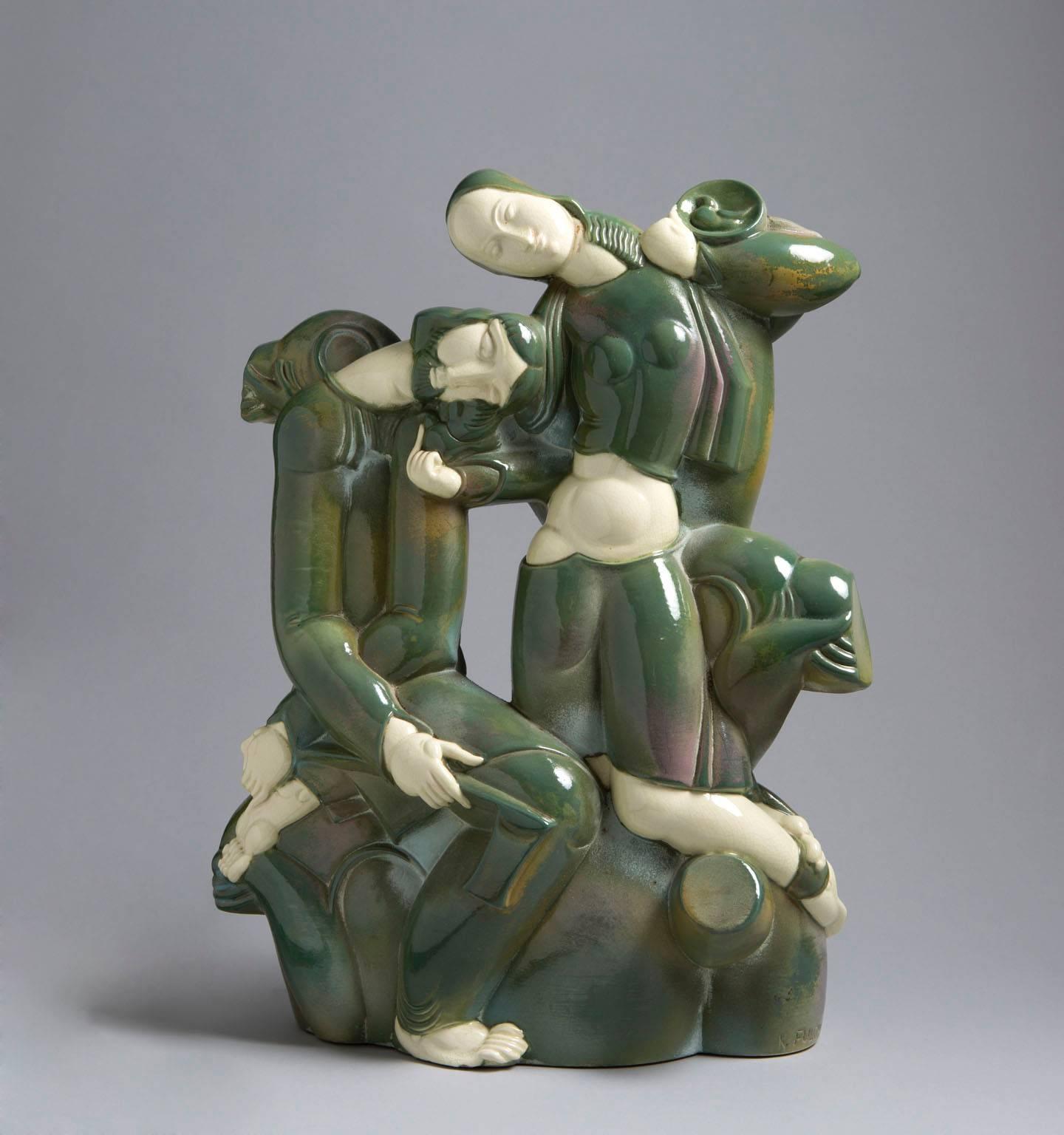 Figurative Sculpture di Karoly Fulop - Lo spaccalegna