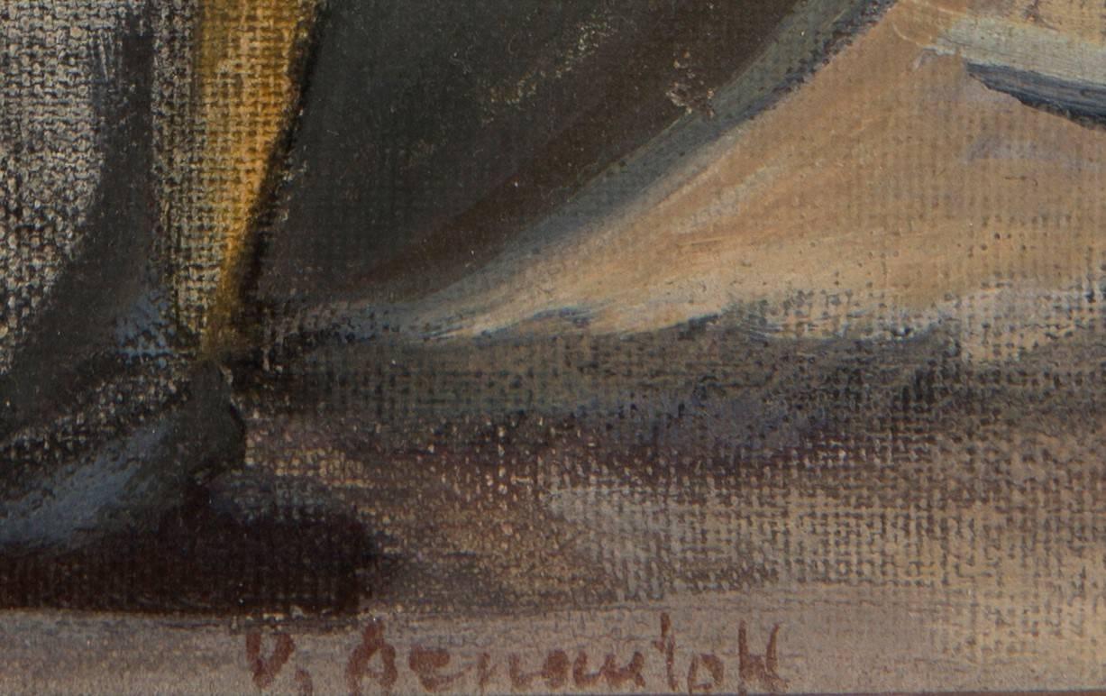 Study for Cable Men - American Modern Painting by Victor Mikail Arnautoff