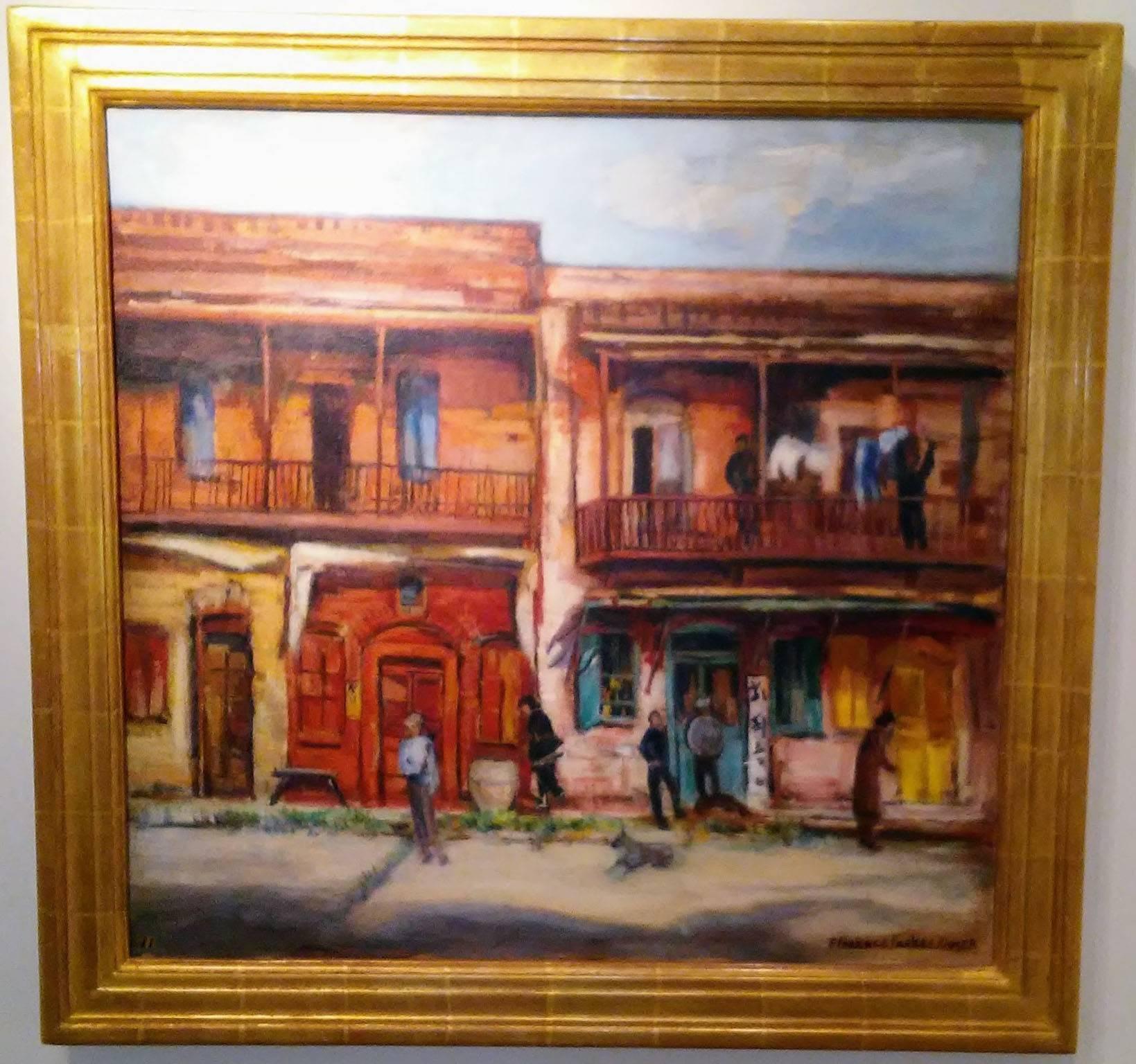 Chinatown, Los Angeles - Painting by Florence Parker Bloser