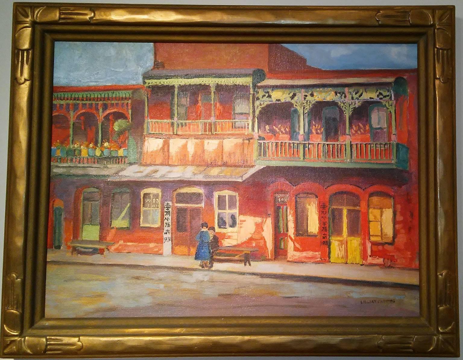 Chinatown, Los Angeles - Painting by Lillian Whiting