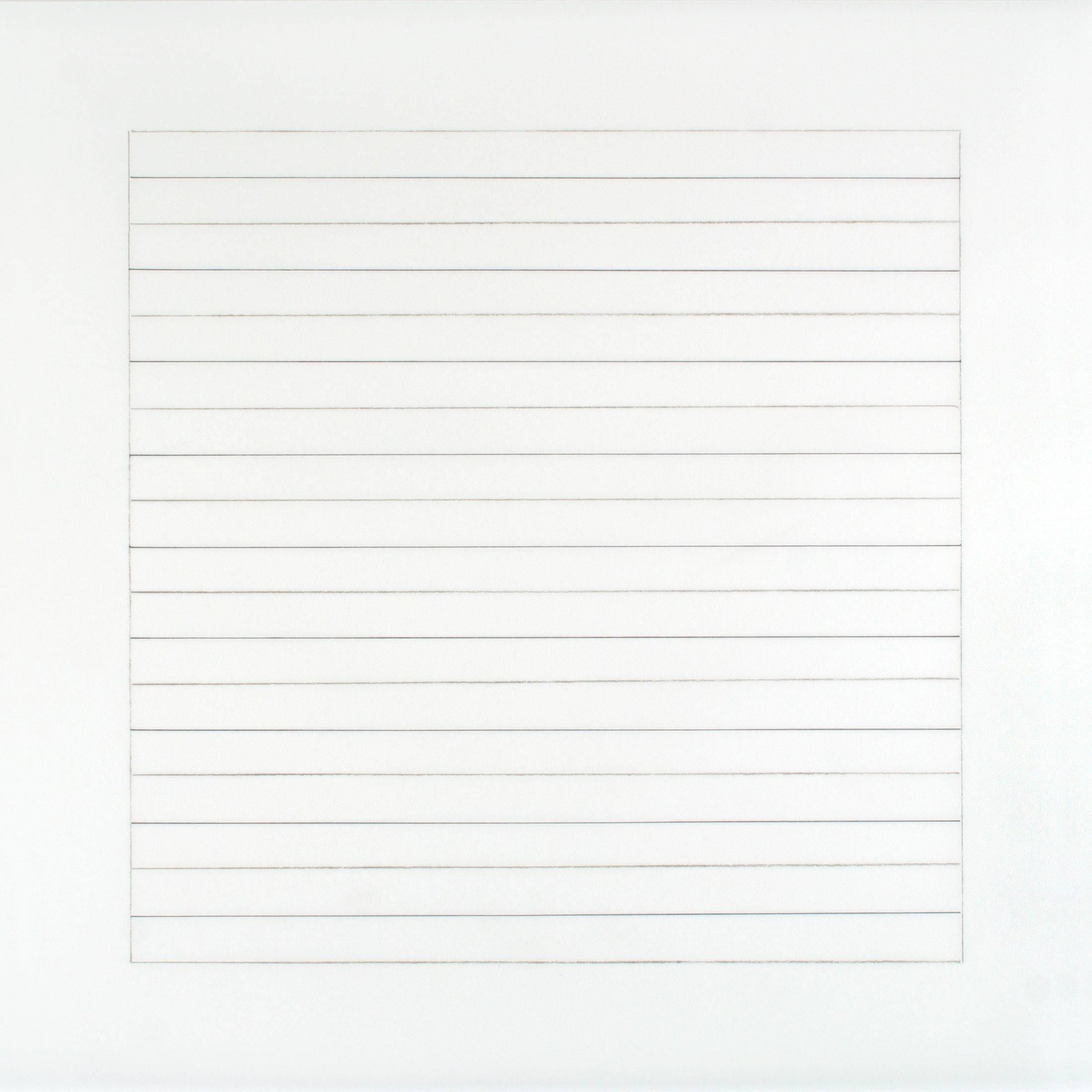Amsterdam. Stedelijk Museum.  AGNES MARTIN. Paintings and Drawings 1974-1990. 160 pp.,  16 color and 55 b&w illus. with a suite of ten loose prints laid-in the slipcase, as issued. Large 4to, wraps in slipcase. 1992.
A handsome exhibition catalogue