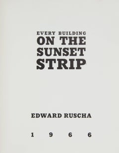 EDWARD RUSCHA. Every Building on the Sunset Strip