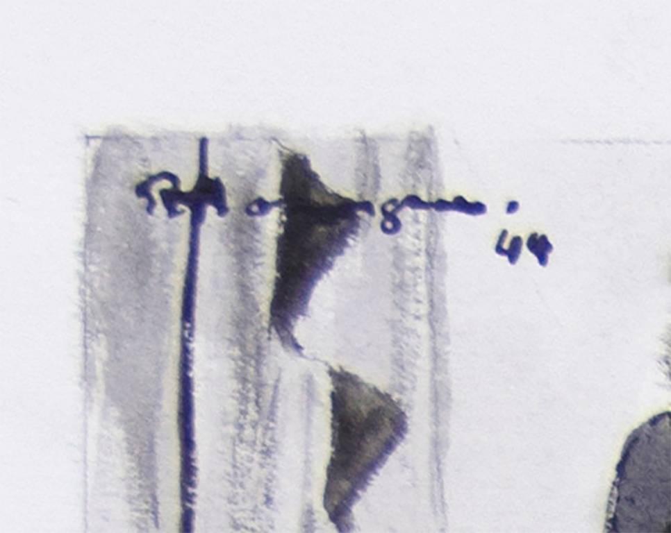 Zeichnung aus Graphit und Tusche auf Papier:: links oben signiert und datiert und in einem schwarzen Passepartout ausgestellt. Pierre Morgue war ein führender Pariser Illustrator für Art-déco-Mode. In den 1910er Jahren illustrierte er für die