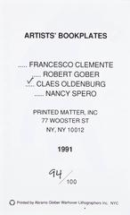 CLAES OLDENBURG: Artists' Bookplates [Ex Libris for Printed Matter]