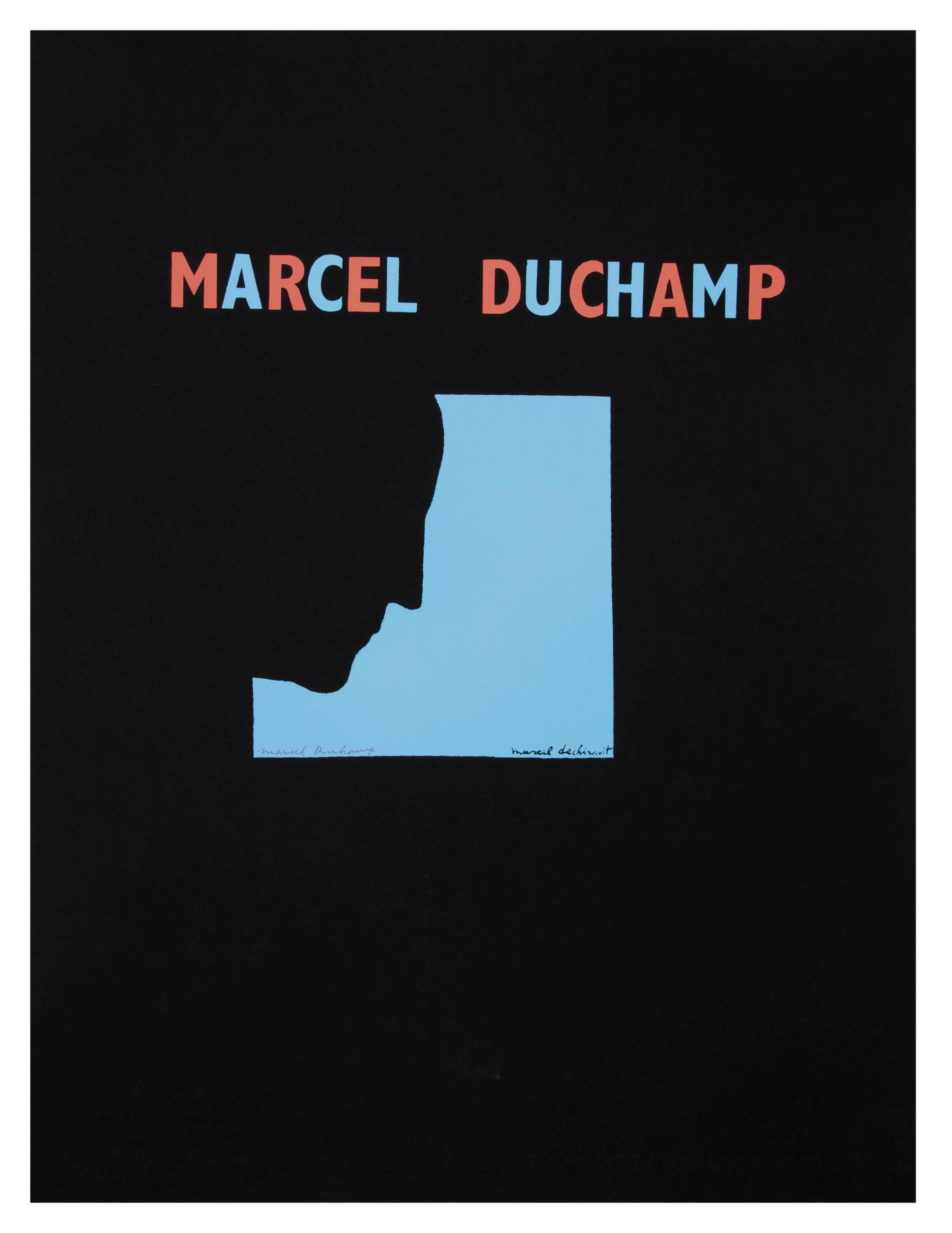 DUCHAMP. Original Duchamp-Siebdruckplakats: Selbstporträt in Profil, Original im Angebot 3