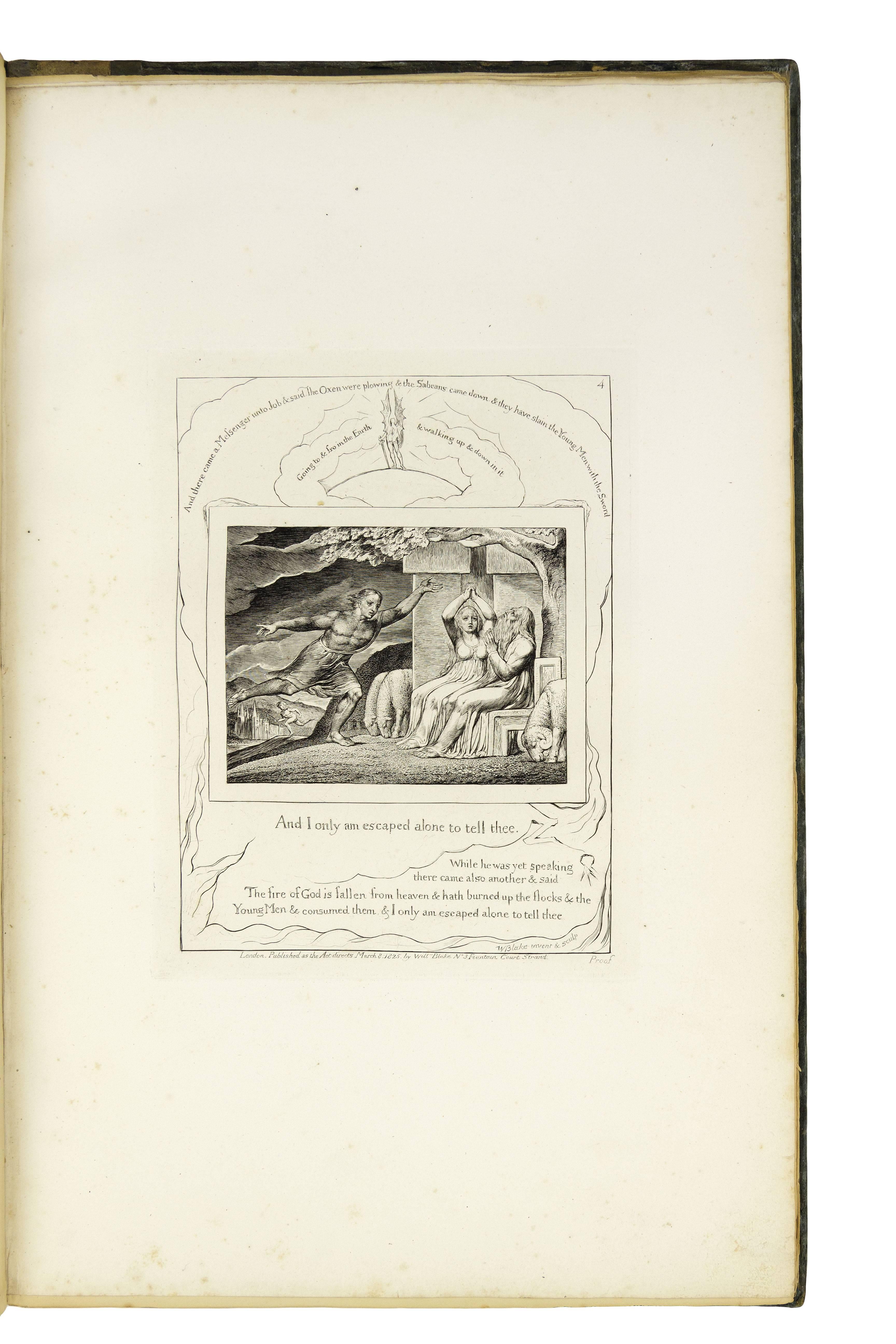 BLAKE, William. Illustrations of the Book of Job - Romantic Print by William Blake
