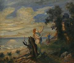 Untitled (Figures in a Moonlit Landscape)