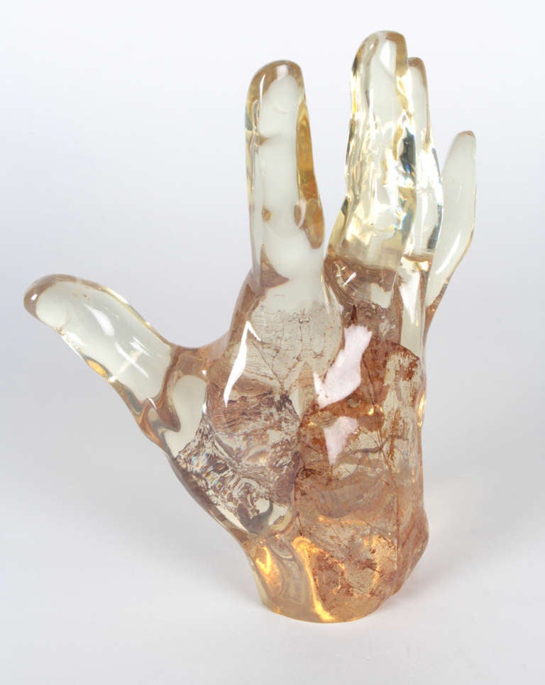 Acrylic Hand Sculpture For Sale 3