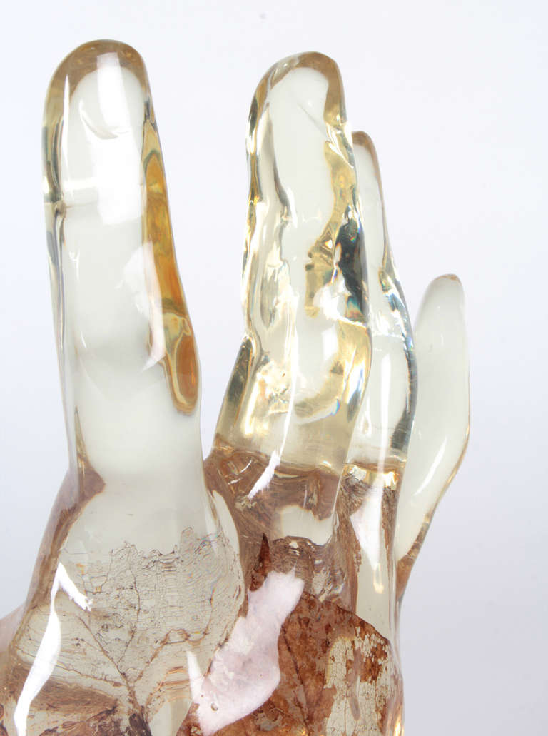 Acrylic Hand Sculpture For Sale 4