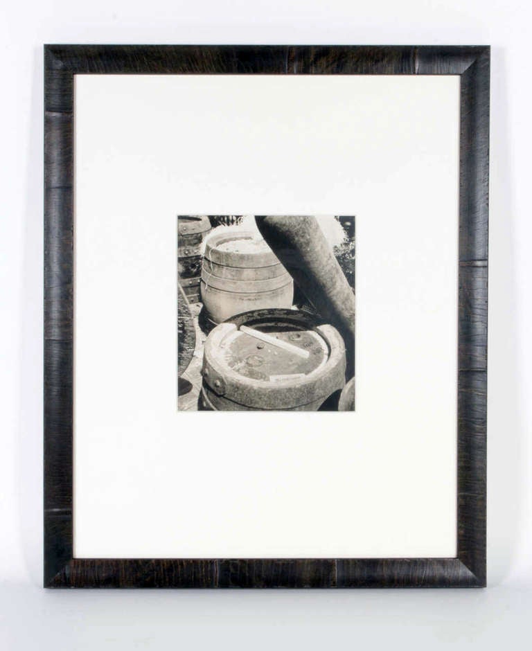 DONALD DESKEY  (1894-1989)  USA

Barrels   c.1925-30

Silver gelatin print, ebonized textured wood frame

Provenance: The Estate of Donald Deskey 

H: 9 7/8” x W: 7 15/16”
Framed: H: 22” x W: 18”

Donald Deskey was a native of Blue Earth,