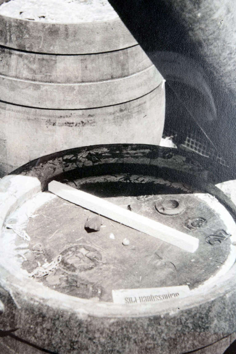 Barrels - silver gelatin print - Photorealist Photograph by Donald Deskey